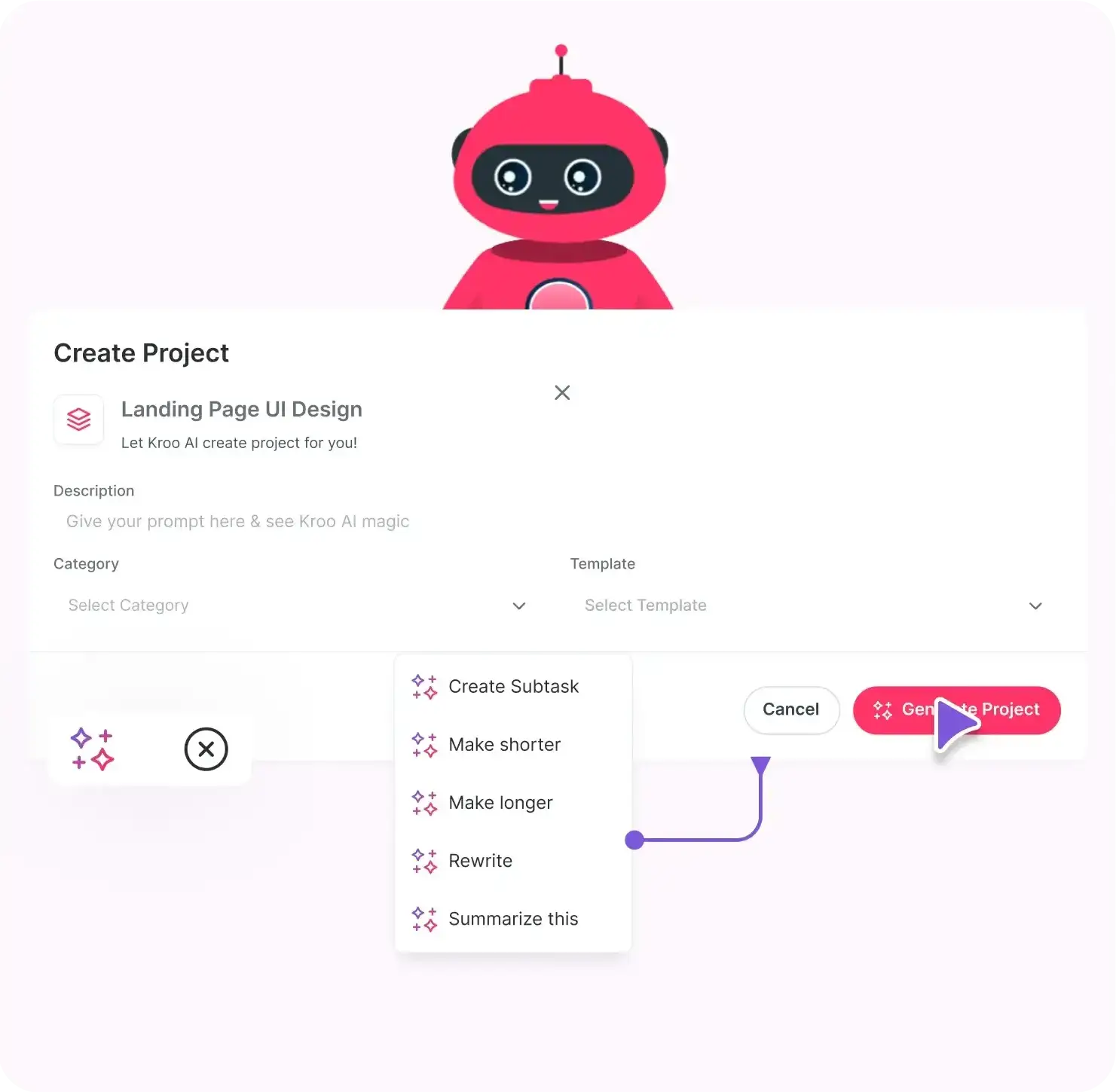 Create Project Using AI (Text Prompt)