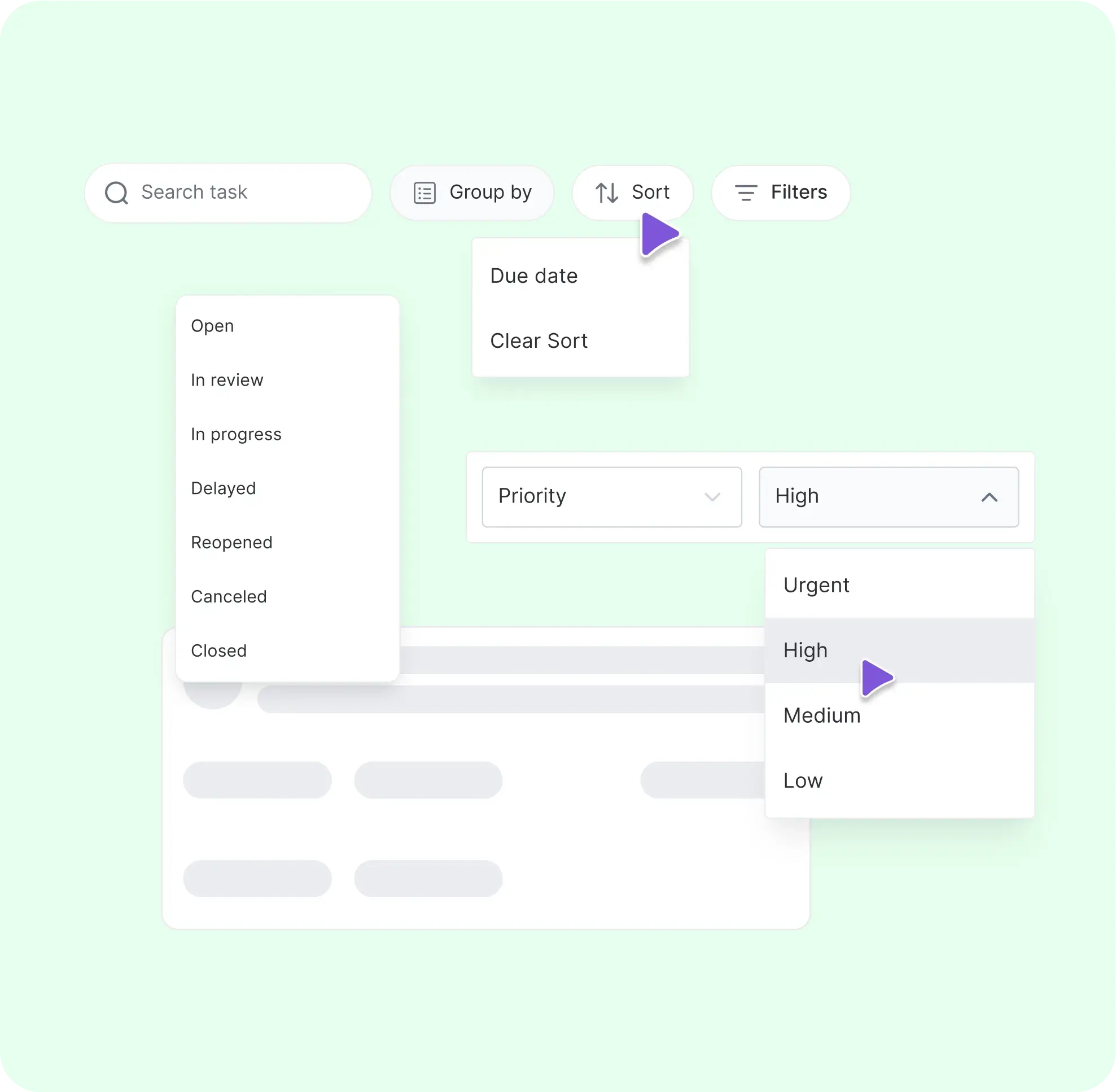 Gruop tasks for your project